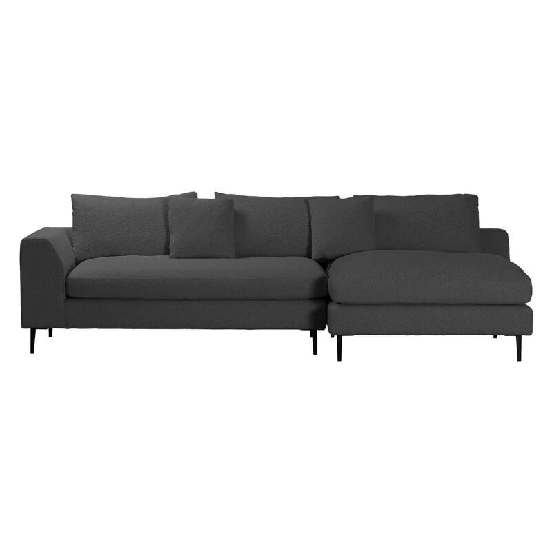 Oslo 113-inch Modern Sectional Sofa with Chaise in Boucle