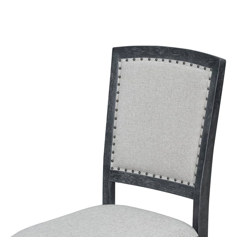 9 Pieces Extendable 84 inch Dining Table Set, 6 Upholstered Armless Dining Chairs and 2 Padded Arm Chairs