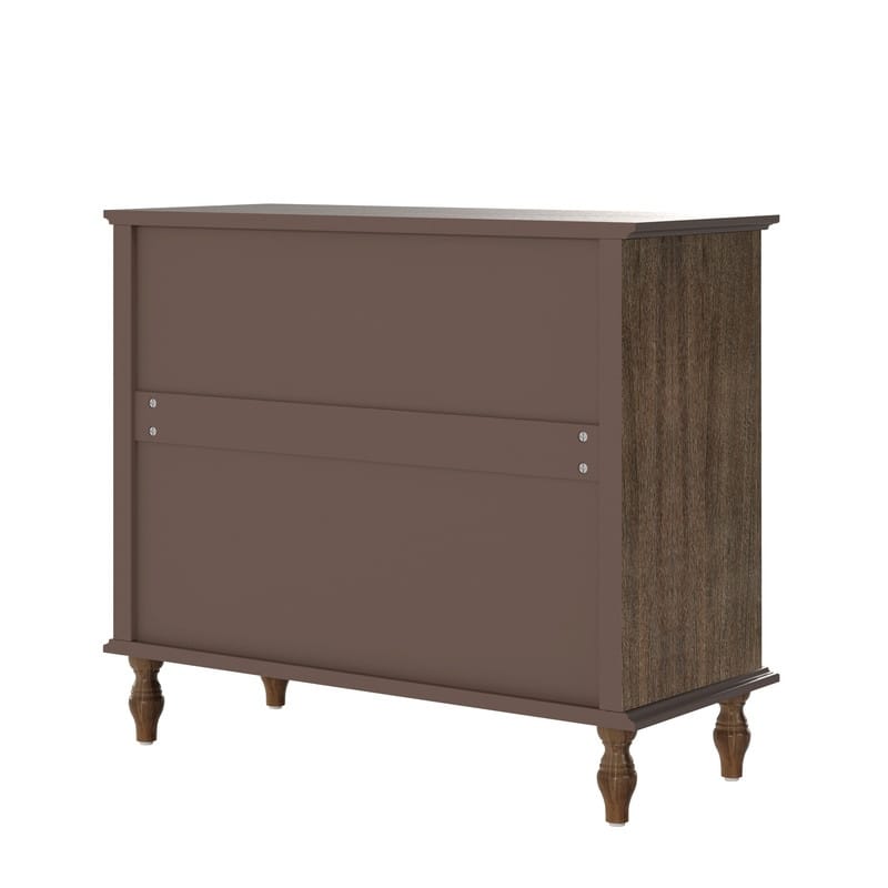 Antique Style 4-Drawer Wood Dresser