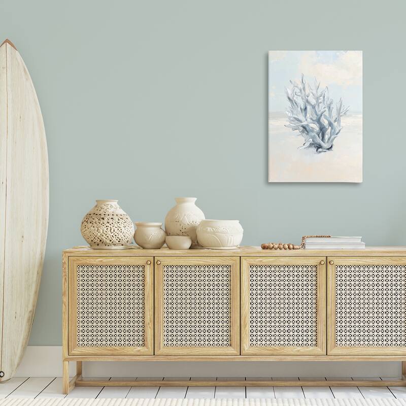 Stupell Soft Minimal Coral Branch Canvas Wall Art Design By Ramona Murdock