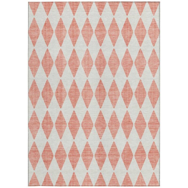 HomeRoots Geometric Transitional Rectangle Outdoor Rug