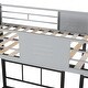 preview thumbnail 15 of 16, Twin Metal Triple Bunk Bed with Vent Board,Separatable into Three Beds
