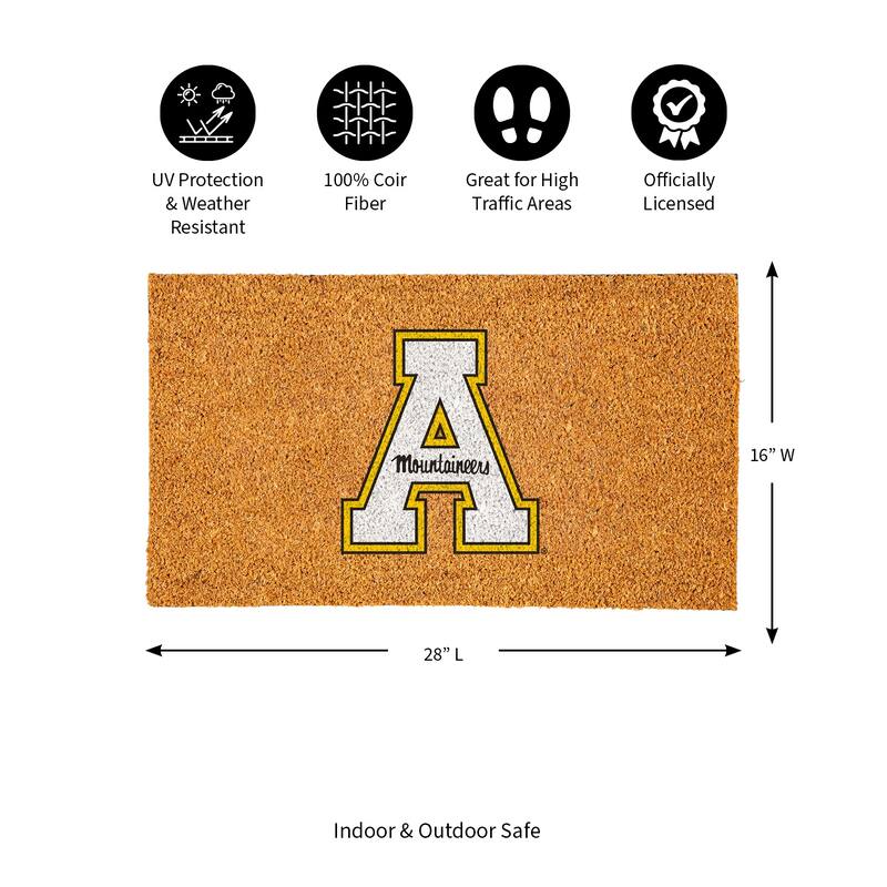 Coir Door Mat, 16"x 28", Appalachian State University - 28" x 16"