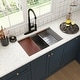 preview thumbnail 22 of 40, Undermount Single Bowl 16 Gauge Nano Stainless Steel Workstation Kitchen Sink with Pull Down Kitchen Faucet and Accessories