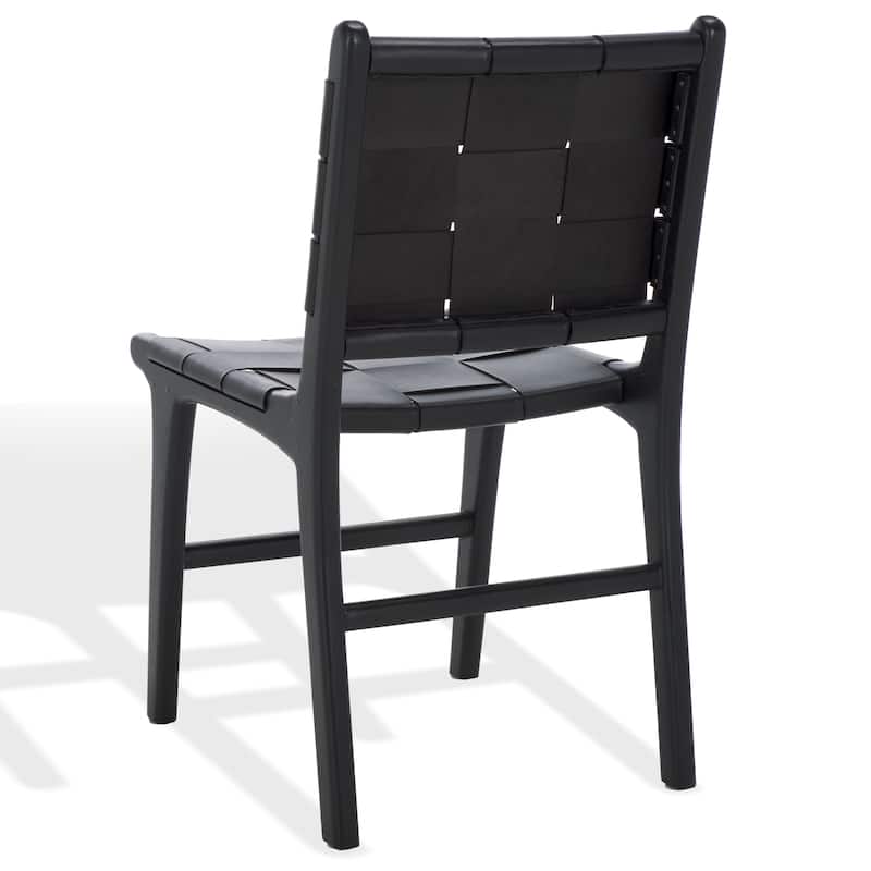 SAFAVIEH Couture Cassaphina Woven Leather Dining Chair - 18"W x 23"D x 34"H