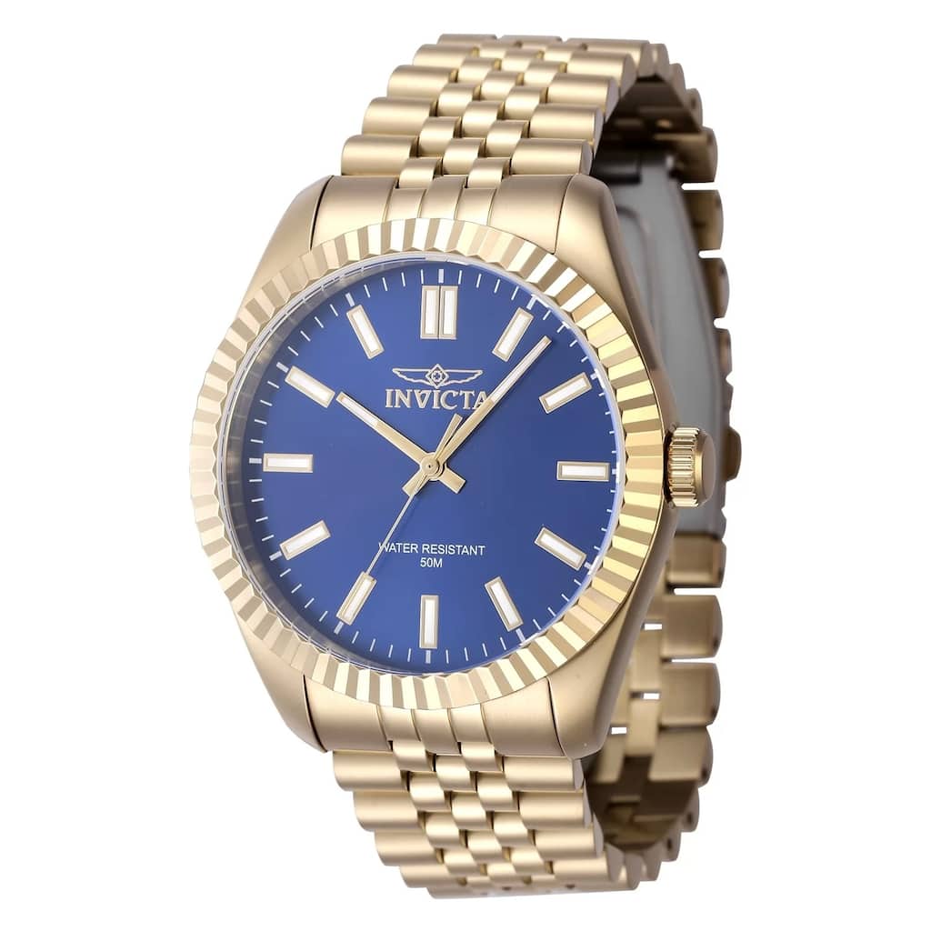 Invicta Men's 47490 Specialty Quartz 3 Hand Blue Dial Watch