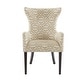 preview thumbnail 3 of 7, Madison Park Angelica Tan Arm Dining Chair (Set of 2)