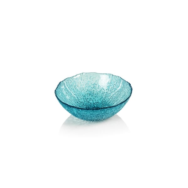 slide 1 of 2, Exuma Aqua Blue Glass Bowls, Set of 6