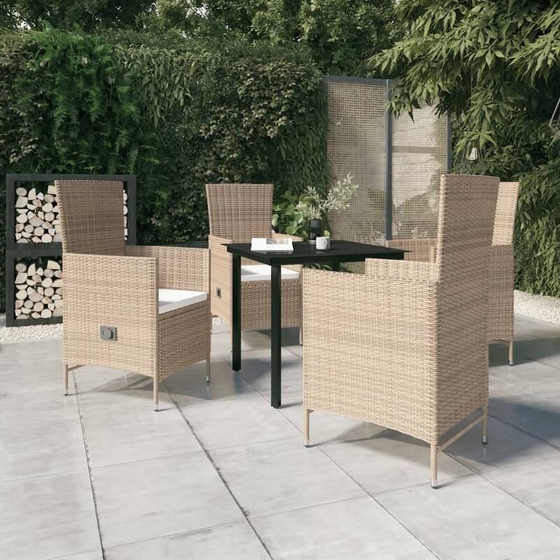 vidaXL Patio Dining Set 3/5/7 Piece Multi Colors 31.5"/55.1" Table Length
