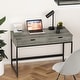 preview thumbnail 9 of 12, 43'' W Home Office Computer Desk with 2 Drawers, Modern Writing Study Desk