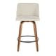 preview thumbnail 18 of 42, Carson Carrington Oscar Mid-Century Modern Counter Stool with Black Round Footrest (Set of 2) - N/A