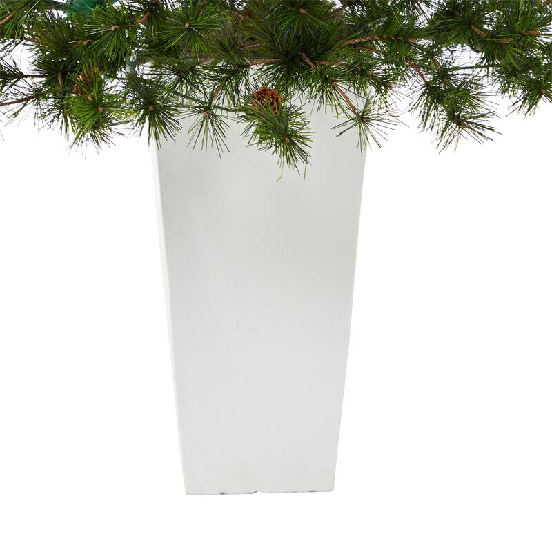 44" Artificial Christmas Tree with 50 Clear Lights in Planter