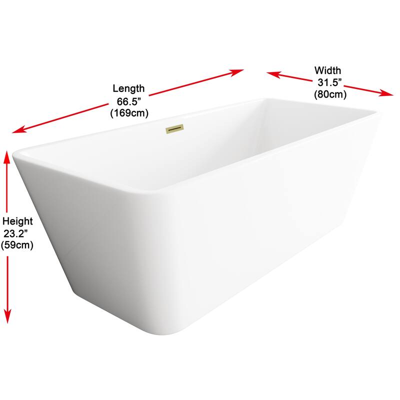 Thaddeus Bathtub in Glossy White
