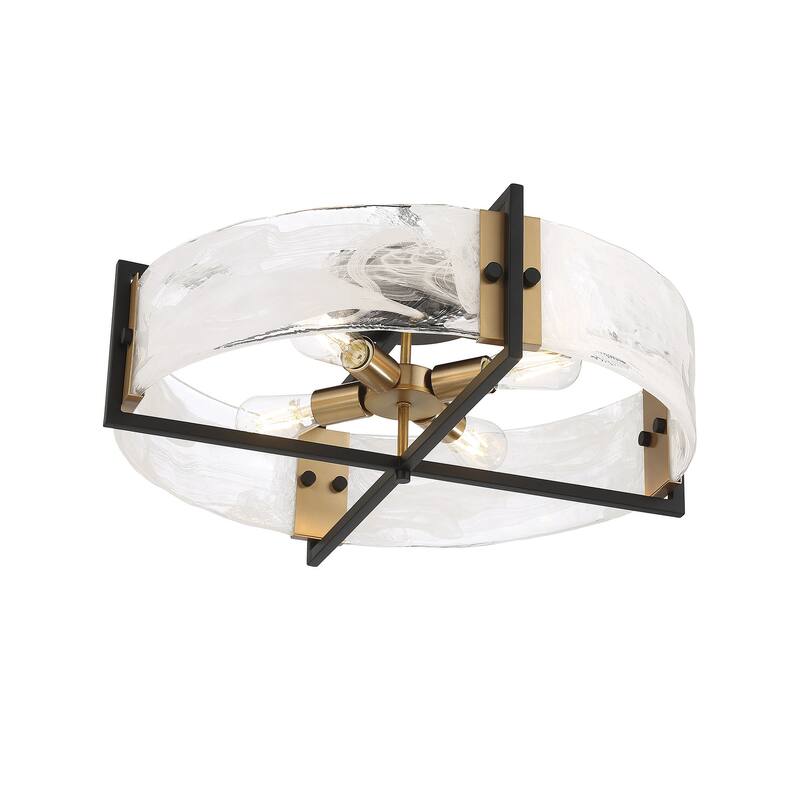 Savoy House 6-1695-4 Hayward 4 Light 24" Wide Semi-Flush Drum Ceiling