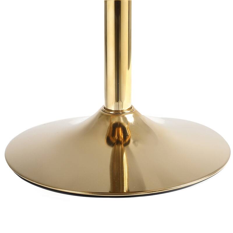 Adjustable Swivel Bar Stools with Gold Plated Frame (Set of 2)