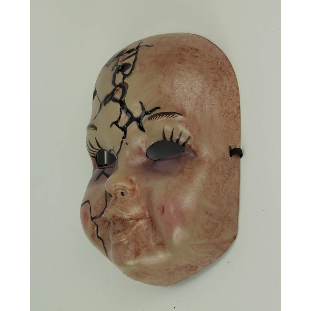 Shop Bloody Cracked Baby Doll Face Adult Halloween Mask Costume