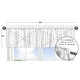 preview thumbnail 5 of 4, Sweet Jojo Designs Black and White Boho Stitch Unisex Window Curtain Valance Farmhouse Bohemian Southwestern Minimalist Ivory
