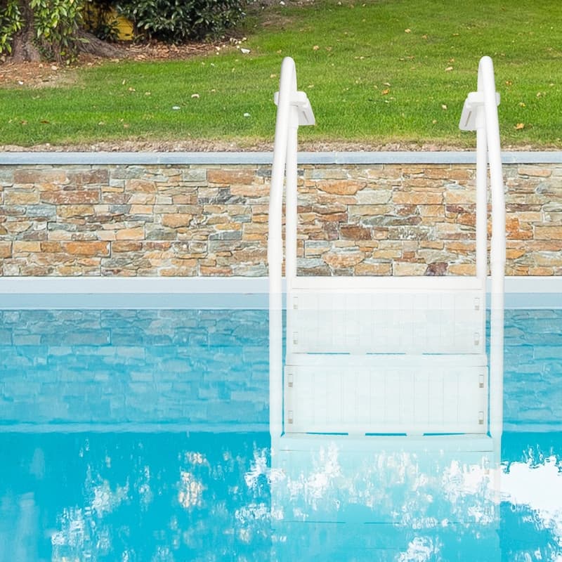88 x 69 x 170 cm PE Swimming Pool Escalator White