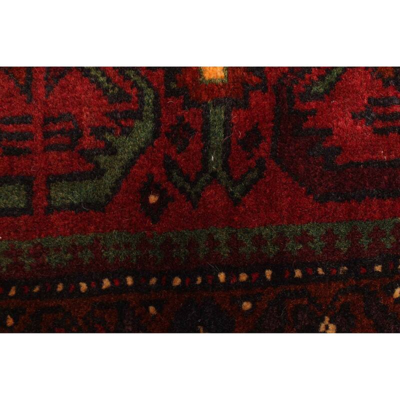 ECARPETGALLERY Hand-knotted Teimani Red Wool Rug - 2'11 x 4'7