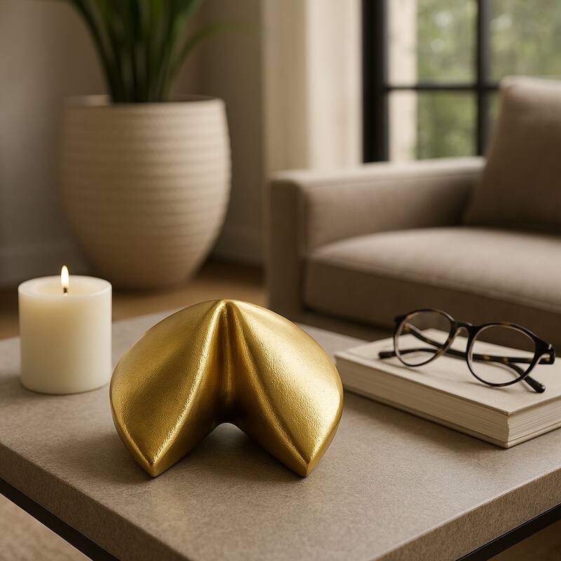 Aluminum Figurine Modern Design Decorative Accent - Gold - 5.0"