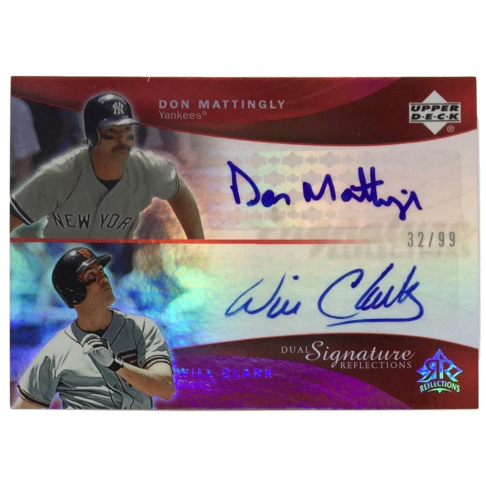 Shop Don Mattingly Will Clark Signed 2005 Ud Dual Signature