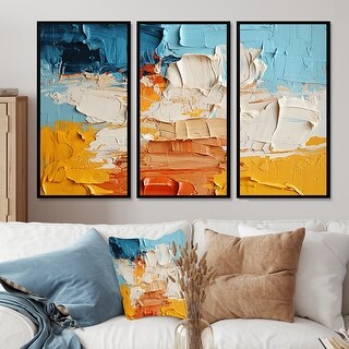 Southern Sensitivity Bold Blue Yellow Orange - Abstract Painting