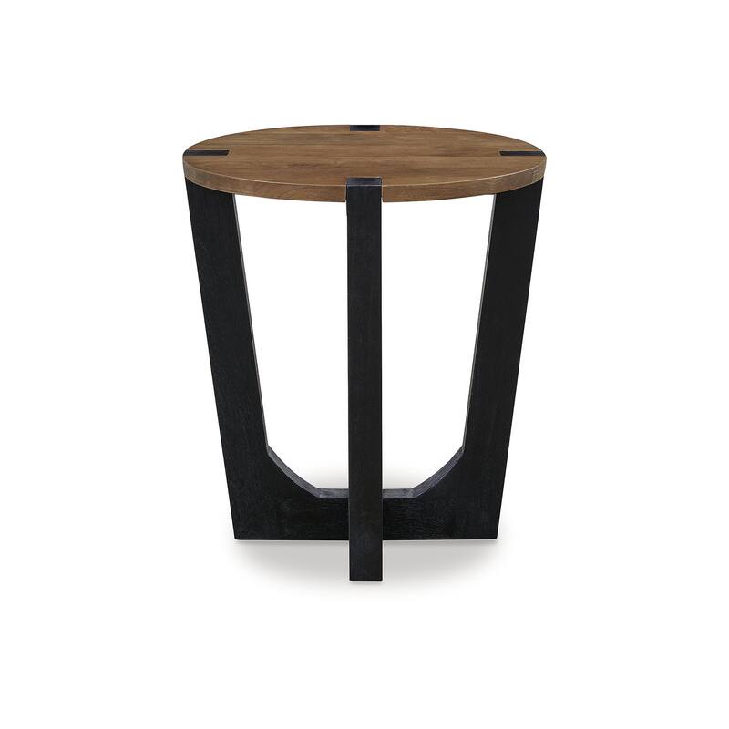 Signature Design by Ashley Hanneforth Brown/Black End Table - 22"W x 22"D x 24"H