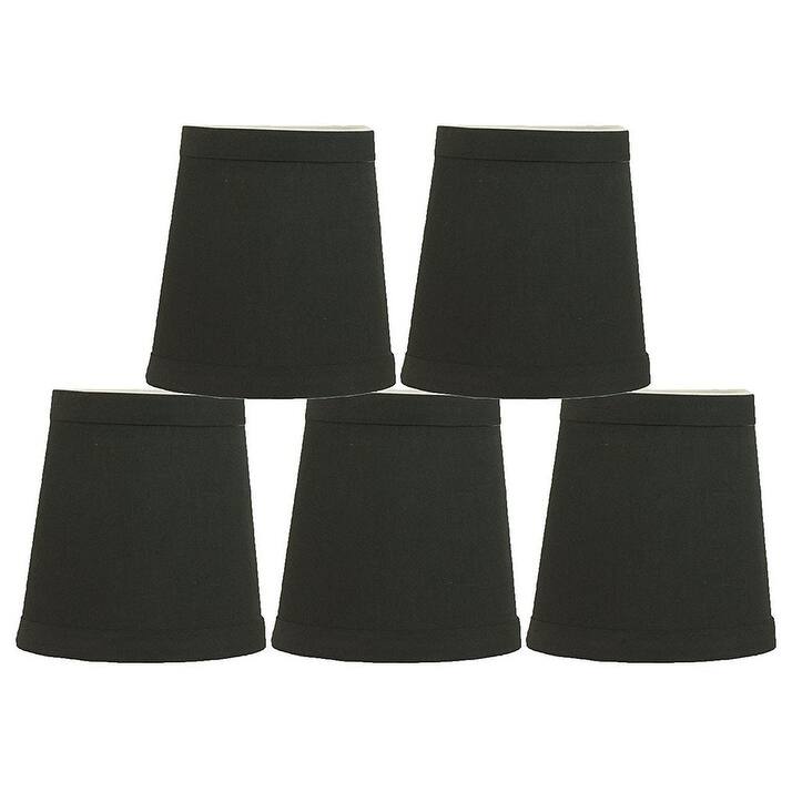 Linen Mini Chandelier Lamp Shade, Clip On, 4 inch Bottom Diameter, 4.75" Height