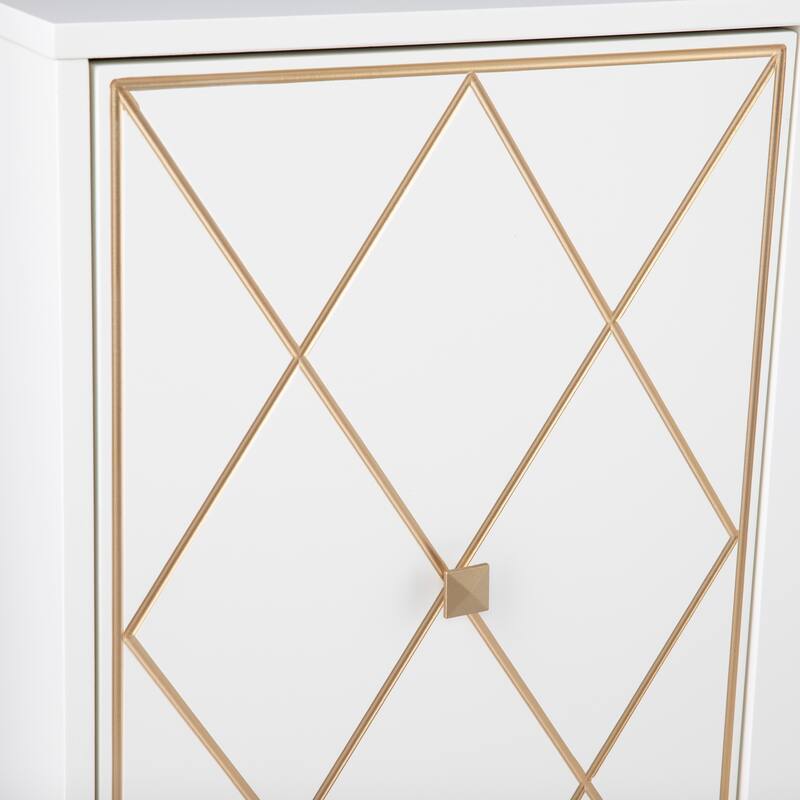 SEI Furniture Marradi Modern Media TV Stand with Storage & Electric Fireplace Insert