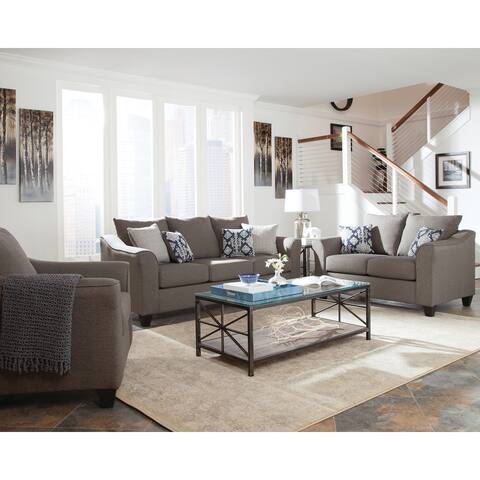Coaster Furniture Salizar Grey 3-piece Upholstered Flared Arm Living Room Set
