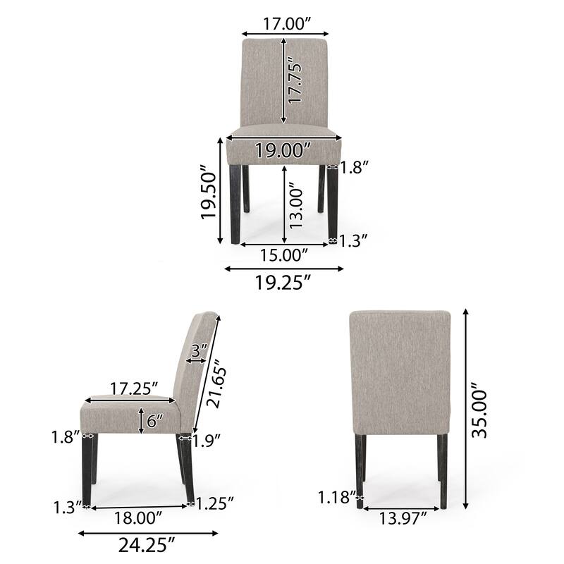 Kuna Contemporary Upholstered Dining Chair (Set of 2) by Christopher Knight Home