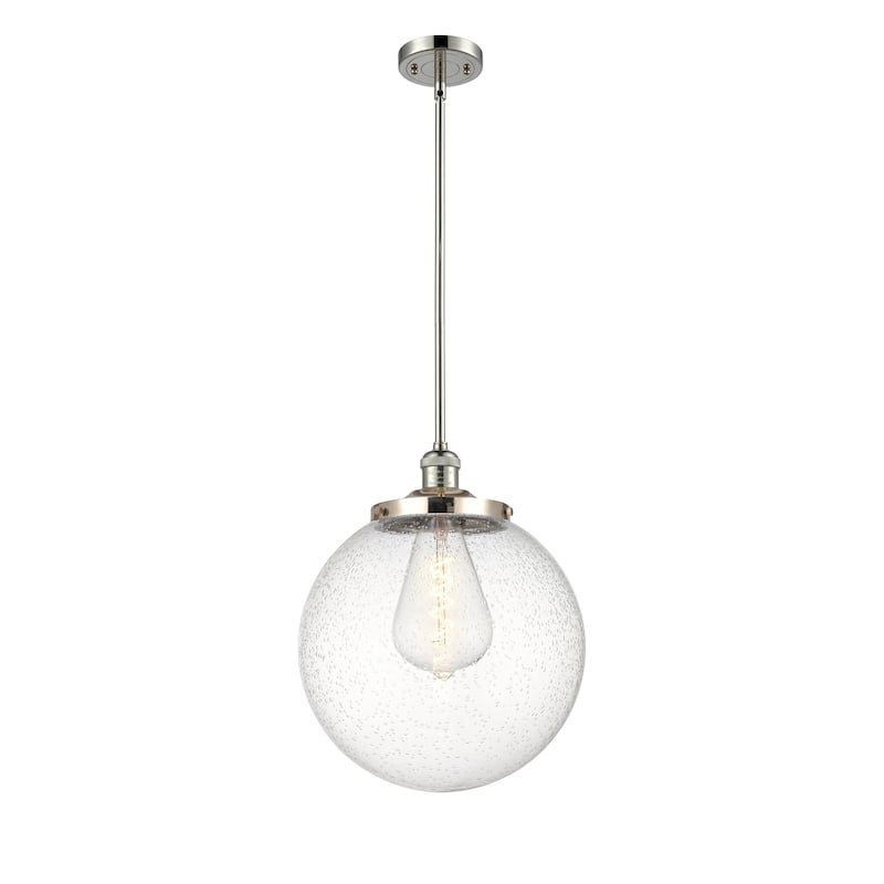 Innovations Lighting Franklin Restoration Beacon - 1 Light 14" Pendant - Polished Nickel/Seedy