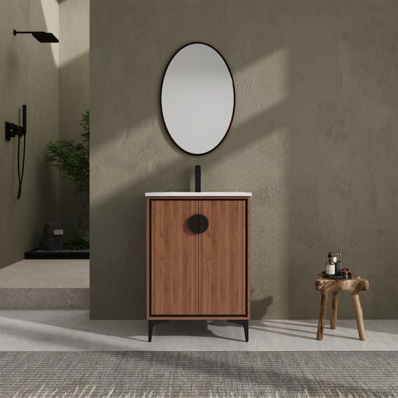 Modern Bathroom Storage Cabinet - 24 "