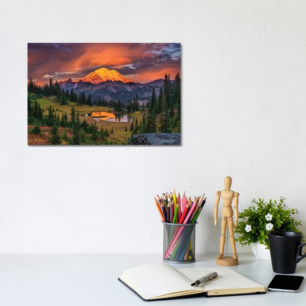 iCanvas "USA, Washington State, Mt. Rainier National Park at sunrise." by Jaynes Gallery Canvas Print