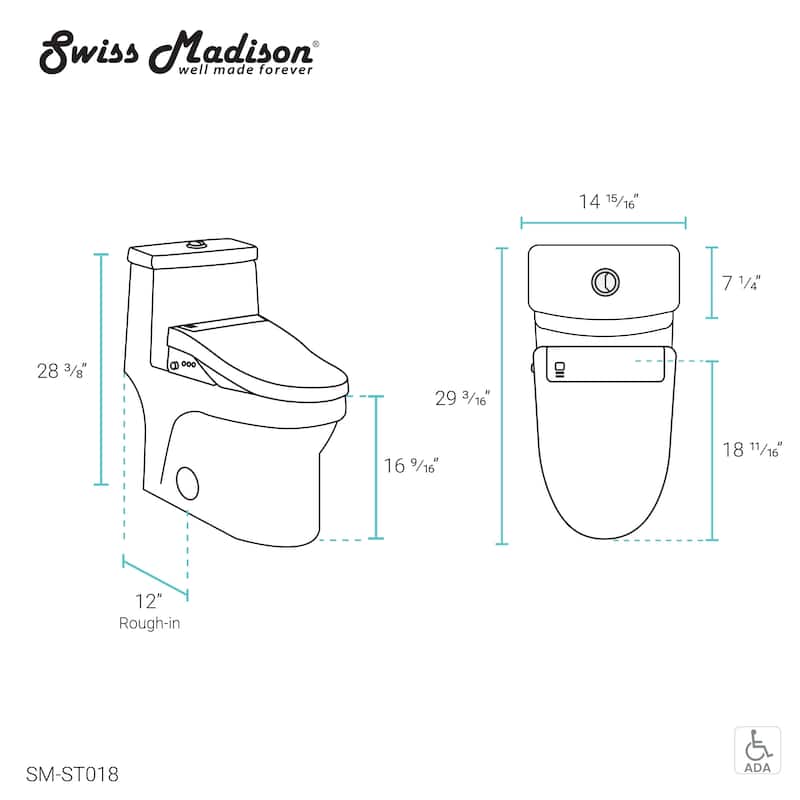 Virage One-Piece Toilet with Vivante Smart Seat