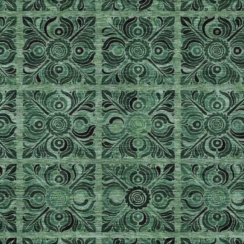 HomeRoots Medallion Transitional Rectangle Outdoor Rug