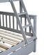 preview thumbnail 3 of 32, Twin Over Full Rubber Wood Bunk Bed with Trundle