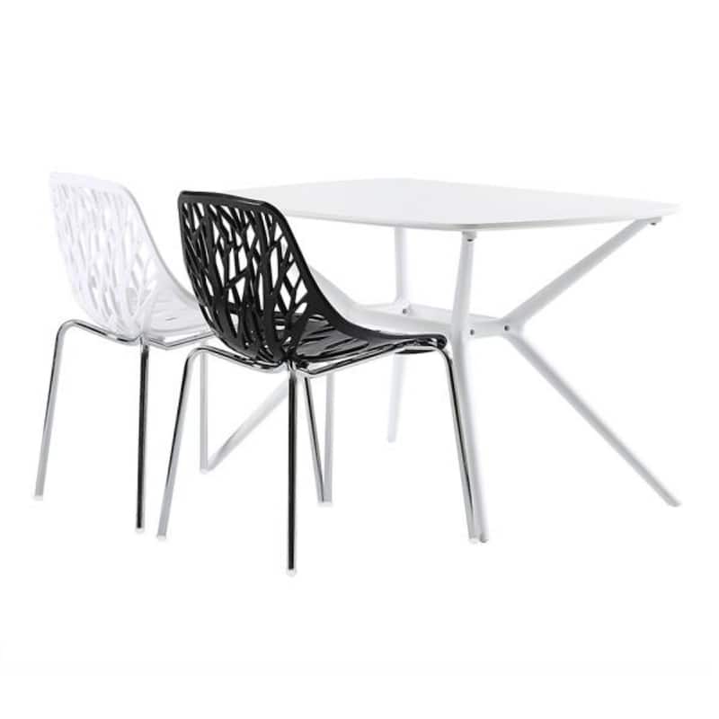 4pcs Birds Nest Style Lounge Chair Black - (21.3 x 21.3 x 33.5)"