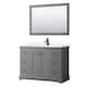 Option Dark Gray / Carrara Cultured Marble Top / Matte