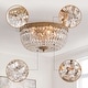 preview thumbnail 13 of 16, Silver Orchid 14-inch Crystal Flush Mount Chandelier