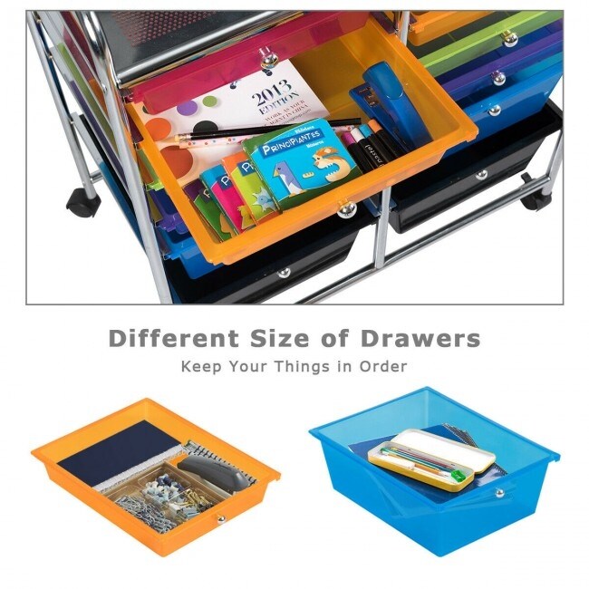 12-Drawer Rolling Cart: Versatile Organizer Bins for Storage - 25 x 15 x  29.5(L x W x H) - Bed Bath & Beyond - 31865632