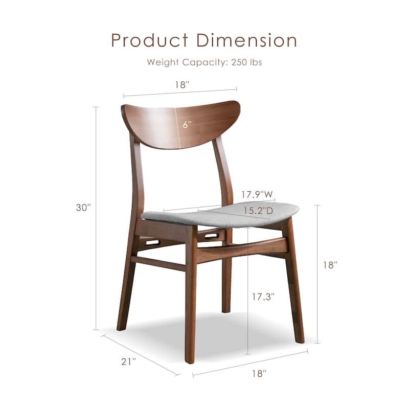 Furniture of America Beck Mid-century 5-Piece Wood Dining Table Set