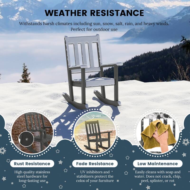 Laguna Kids Outdoor Poly Rocking Chair (Set of 2)