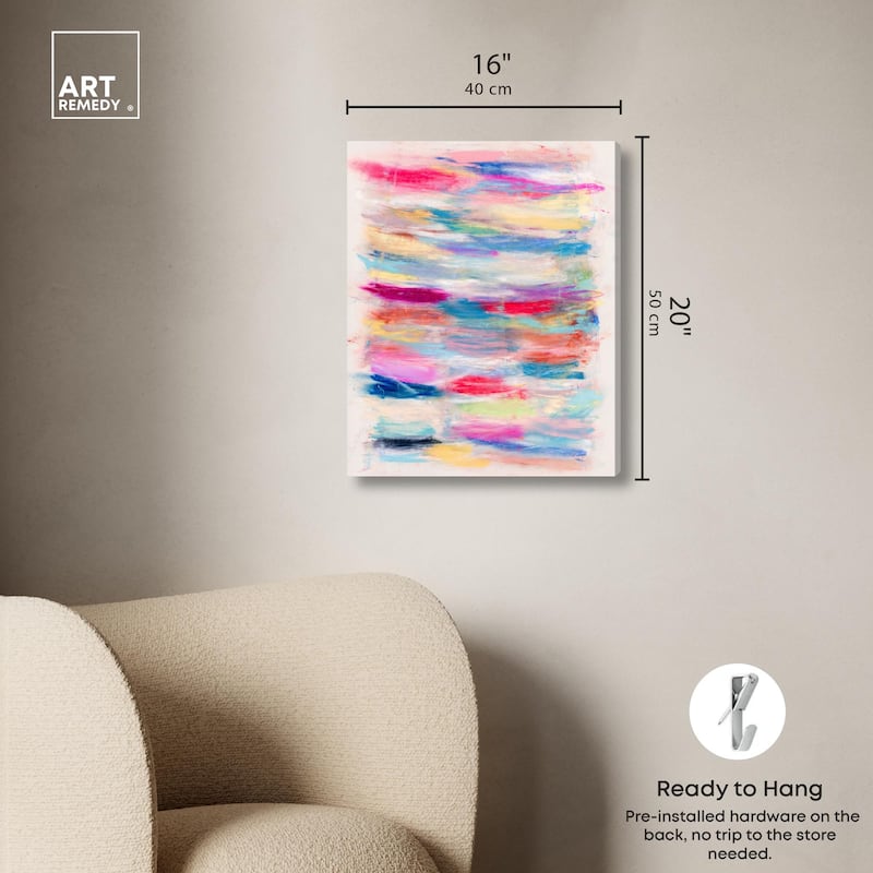 Color Bands Canvas by Art Remedy, Gallery Wrapped