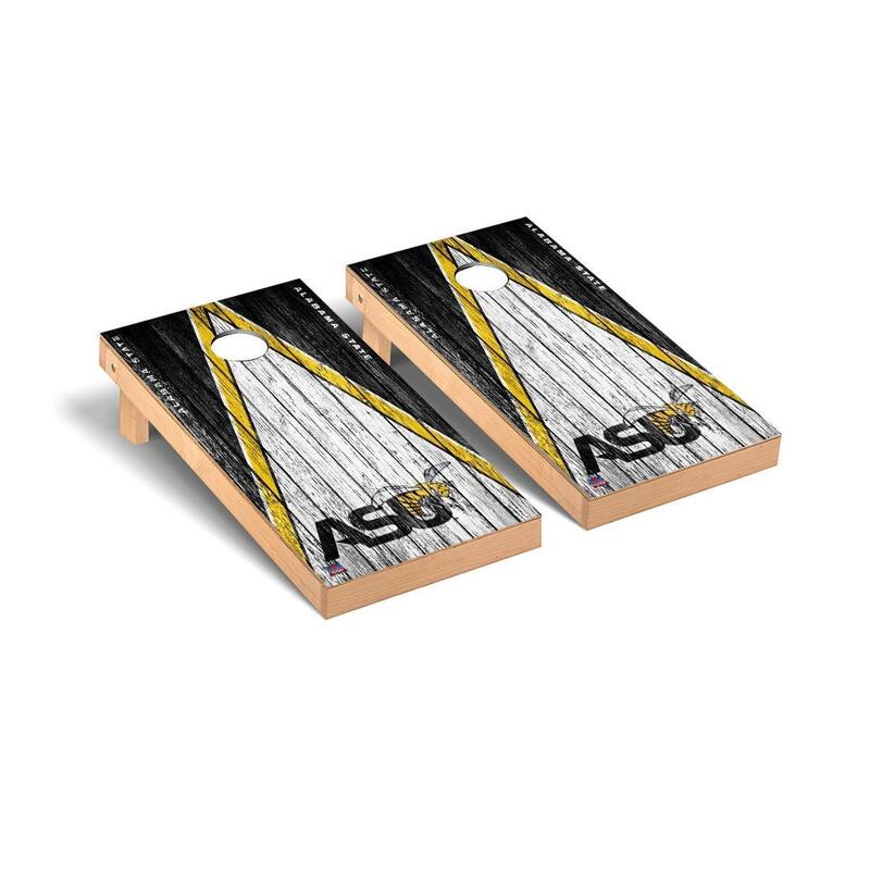 Alabama State ASU Hornets Triangle Cornhole Board Set