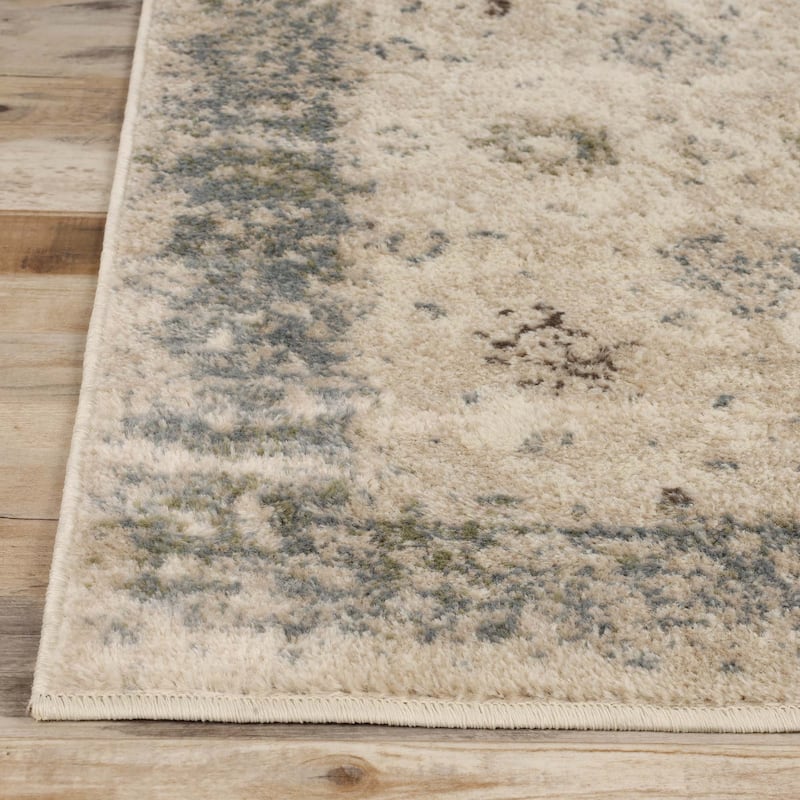 Superior Vintage Oriental Floral Polypropylene Indoor Area Rug