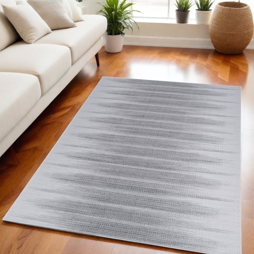 Lefo Power Loomed Distressed Modern Non Skid Stain Resistant Low Pile Area Rug By HomeRoots - 84' X '60' X '0.2