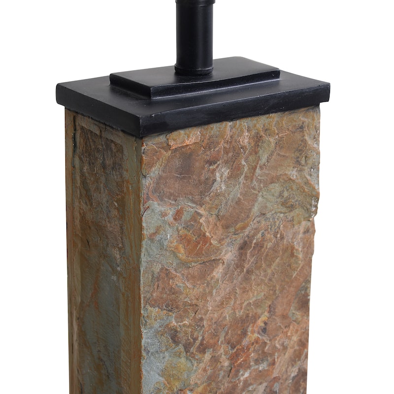Kenroy Home Bennington Natural Slate Table Lamp - Bronze