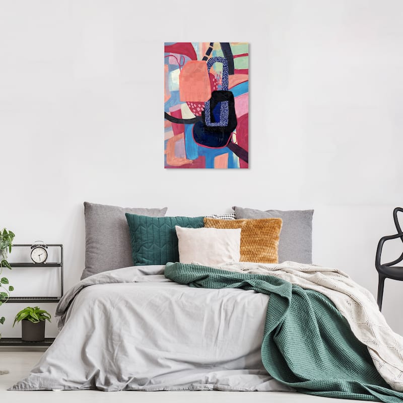 Wynwood Studio Canvas Abstract Coral Vortex Pink and Modern & Contemporary Wall Art Canvas Print - 24 x 16