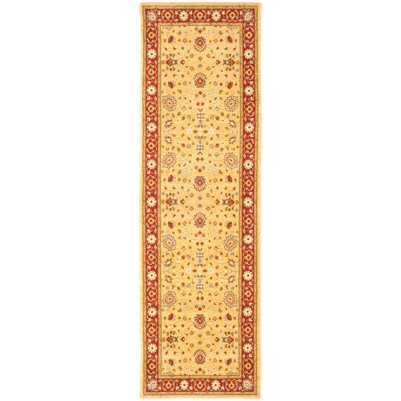 SAFAVIEH Tuscany Minna Traditional Oriental Wool Rug - 2'3" x 7'6" Runner - Gold/Red